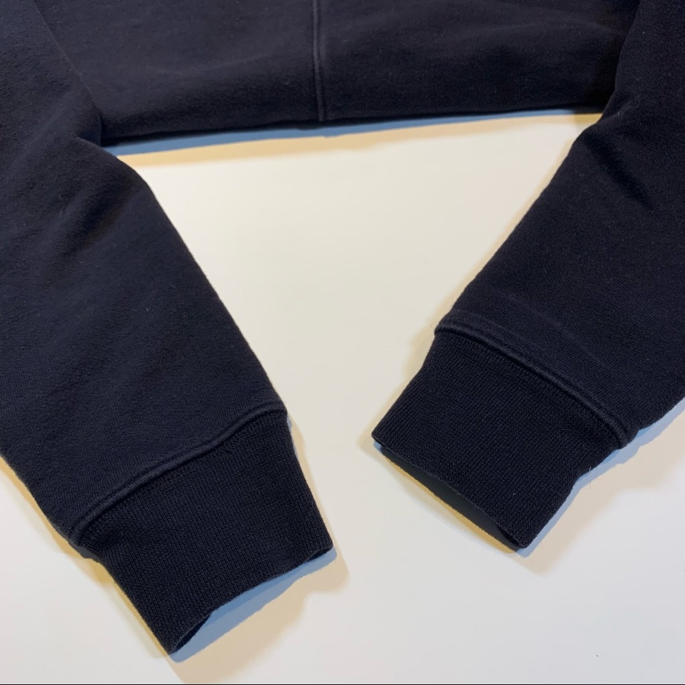Sz. XXS the group Babaton Aritzia black 1/4 zip pullover mock neck crop sweater - Picture 7 of 9